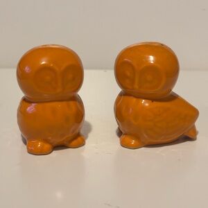 Orange Owl Salt and Pepper Shakers